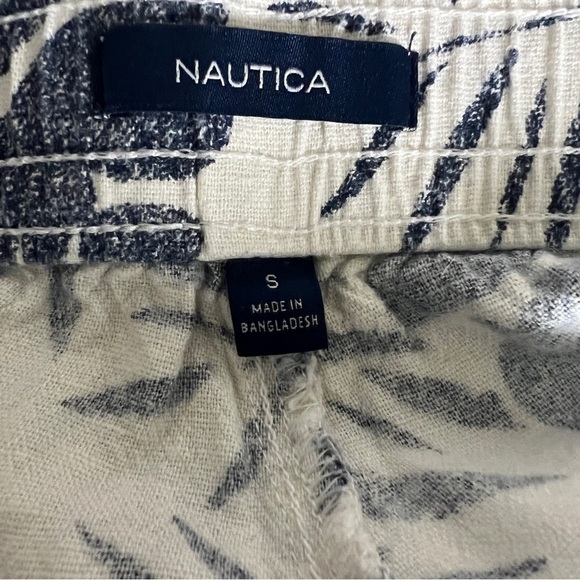 Nautica Shorts Women's Size Small Hawaiian Print Draw String Linen Blend - Picture 7 of 9